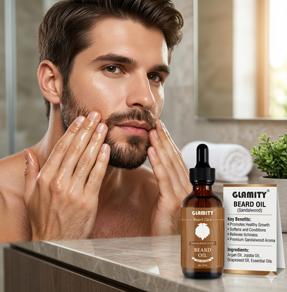 BEARD OIL Thick, Soft & Stylish Beard! 
GLAMITY Beard Oil